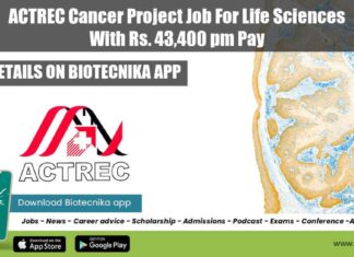 ACTREC Cancer Project Job