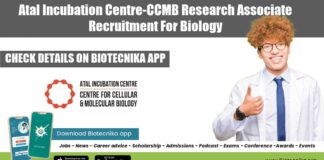 AIC-CCMB Research Associate Job