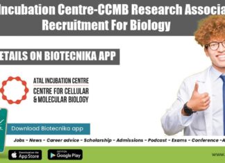 AIC-CCMB Research Associate Job
