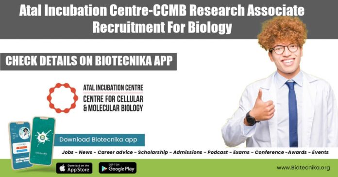 AIC-CCMB Research Associate Job