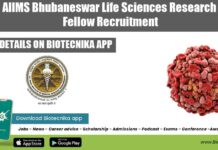 AIIMS Bhubaneswar Life Sciences Research Fellow Recruitment AIIMS Bhubaneswar Hiring