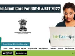 Download Admit Card For GAT-B & BET 2022 – Admit Cards Released