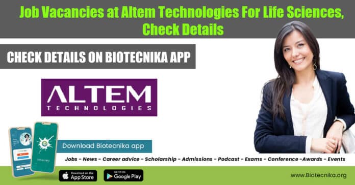 Job Vacancies at Altem Technologies