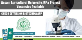 Assam Agricultural University Jobs