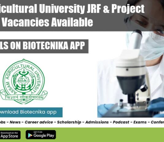 Assam Agricultural University Jobs