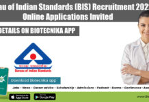 Bureau of Indian Standards (BIS) Recruitment 2022, Online Applications Invited BIS Jobs 2022