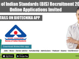 Bureau of Indian Standards (BIS) Recruitment 2022, Online Applications Invited BIS Jobs 2022