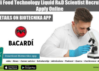 Bacardi Food Technology Jobs