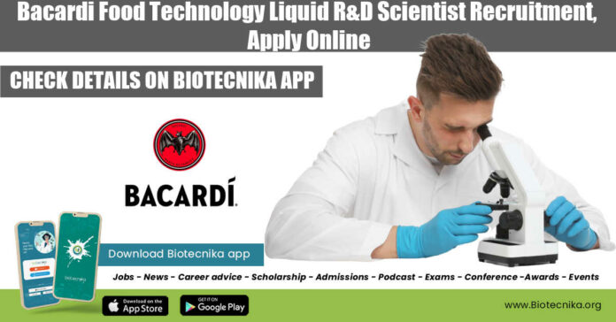 Bacardi Food Technology Jobs