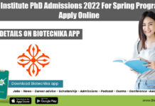 Bose Institute PhD Admissions 2022 For Spring Programme, Apply Online Bose Institute Admissions 2022