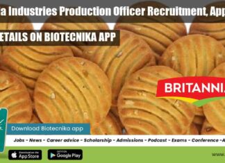 Britannia Industries Production Officer