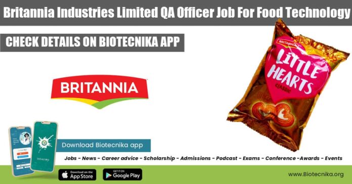 Britannia Industries QA Job