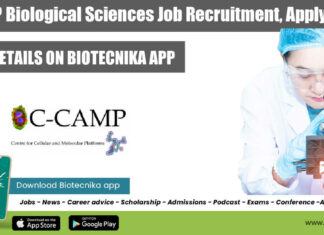 C-CAMP Biological Sciences Job