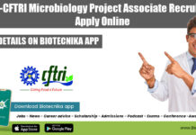 CSIR-CFTRI Microbiology Project Associate Recruitment, Apply Online CFTRI Microbiology Job Opening