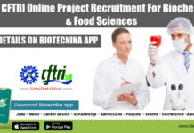 CFTRI Online Project Recruitment