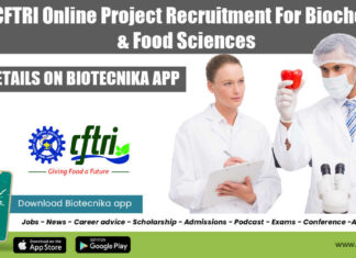 CFTRI Online Project Recruitment