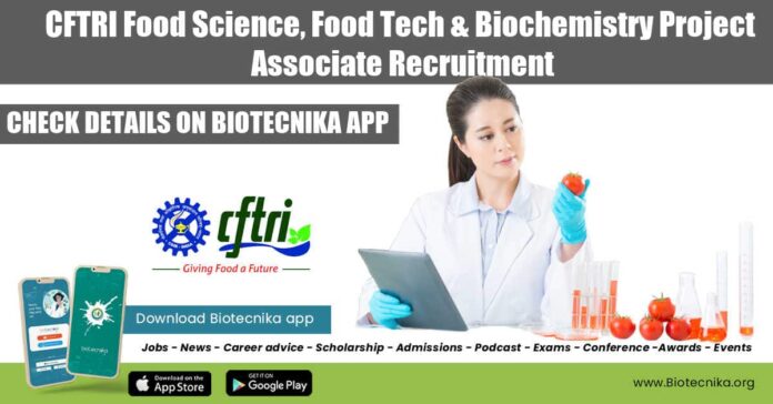 CFTRI Project Vacancy