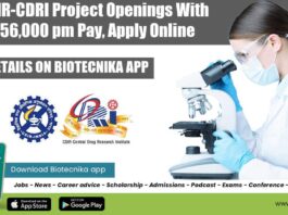 CSIR-CDRI Project Openings