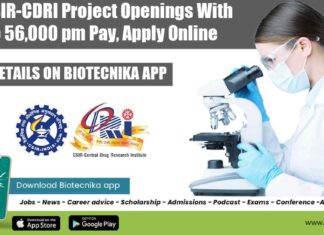 CSIR-CDRI Project Openings