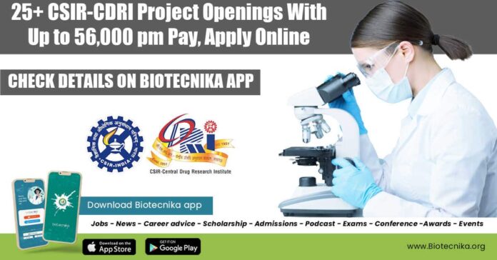 CSIR-CDRI Project Openings