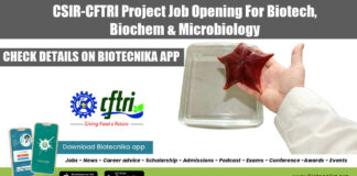 CSIR-CFTRI Project Job Opening