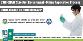 CSIR-CIMAP Scientist Recruitment