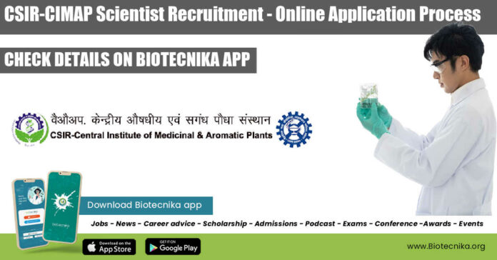 CSIR-CIMAP Scientist Recruitment