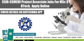 CSIR-CSMCRI Project Associate Jobs