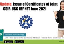 CSIR-NET June 2021 Certificate - CSIR Updates Latest 2022