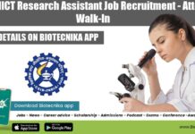 CSIR-IICT Research Assistant Job Recruitment – Attend Walk-In CSIR-IICT Research Assistant Job