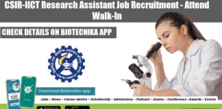 CSIR-IICT Research Assistant Job