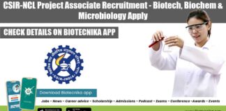 CSIR-NCL Project Associate Vacancy