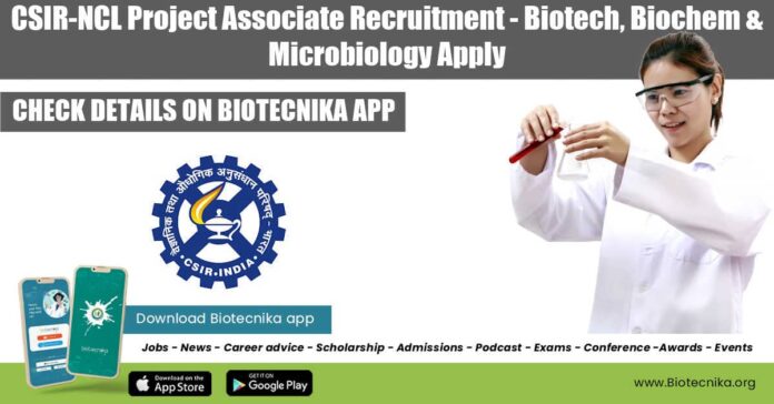 CSIR-NCL Project Associate Vacancy