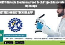 CSIR-NIIST Biotech, Biochem & Food Tech Project Associate Job Openings CSIR-NIIST Project Jobs