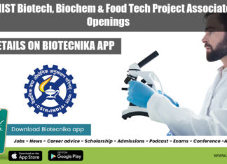 CSIR-NIIST Project Jobs