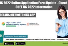 CUET UG 2022 Online Application