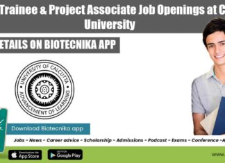 Calcutta University Project Positions