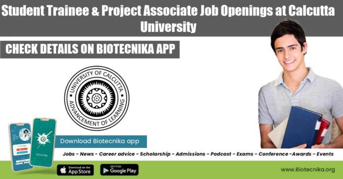 Calcutta University Project Positions