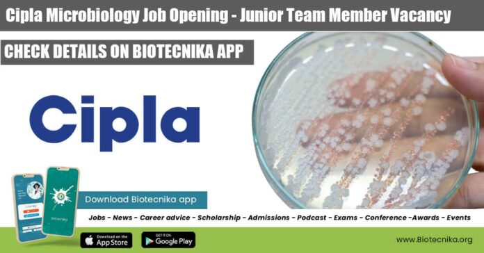 Cipla Microbiology Job Opening