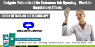 Colgate-Palmolive Life Sciences Job