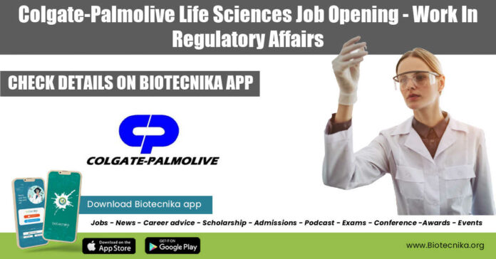 Colgate-Palmolive Life Sciences Job