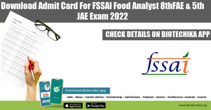 FSSAI Admit Card 2022