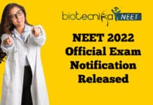 NEET UG 2022 Official Notification Released – Check Exam Date, Application Form