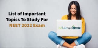 Important Topics For NEET 2022 Exam