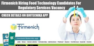 Firmenich Food Technology Job