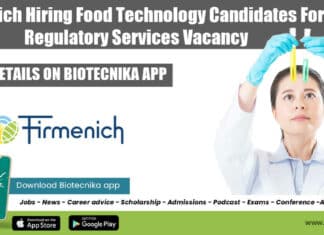 Firmenich Food Technology Job