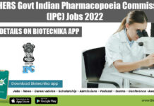 FRESHERS Govt Indian Pharmacopoeia Commission (IPC) Jobs 2022 Freshers Govt Jobs 2022
