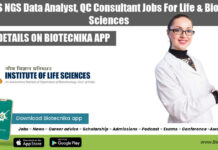 Govt ILS NGS Data Analyst, QC Consultant Jobs For Life & Biological Sciences Government ILS Jobs Latest