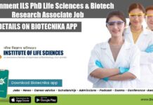 Government ILS PhD Life Sciences & Biotech Research Associate Job Government ILS PhD Life