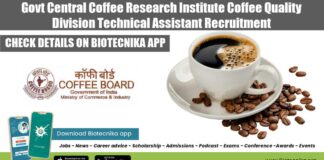 Govt Coffee Research Jobs
